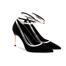 2019 High Heel Stiletto Women's Pumps Black Suede Leather x19-c184 Ladies Women custom Dress Shoes Heels For Lady